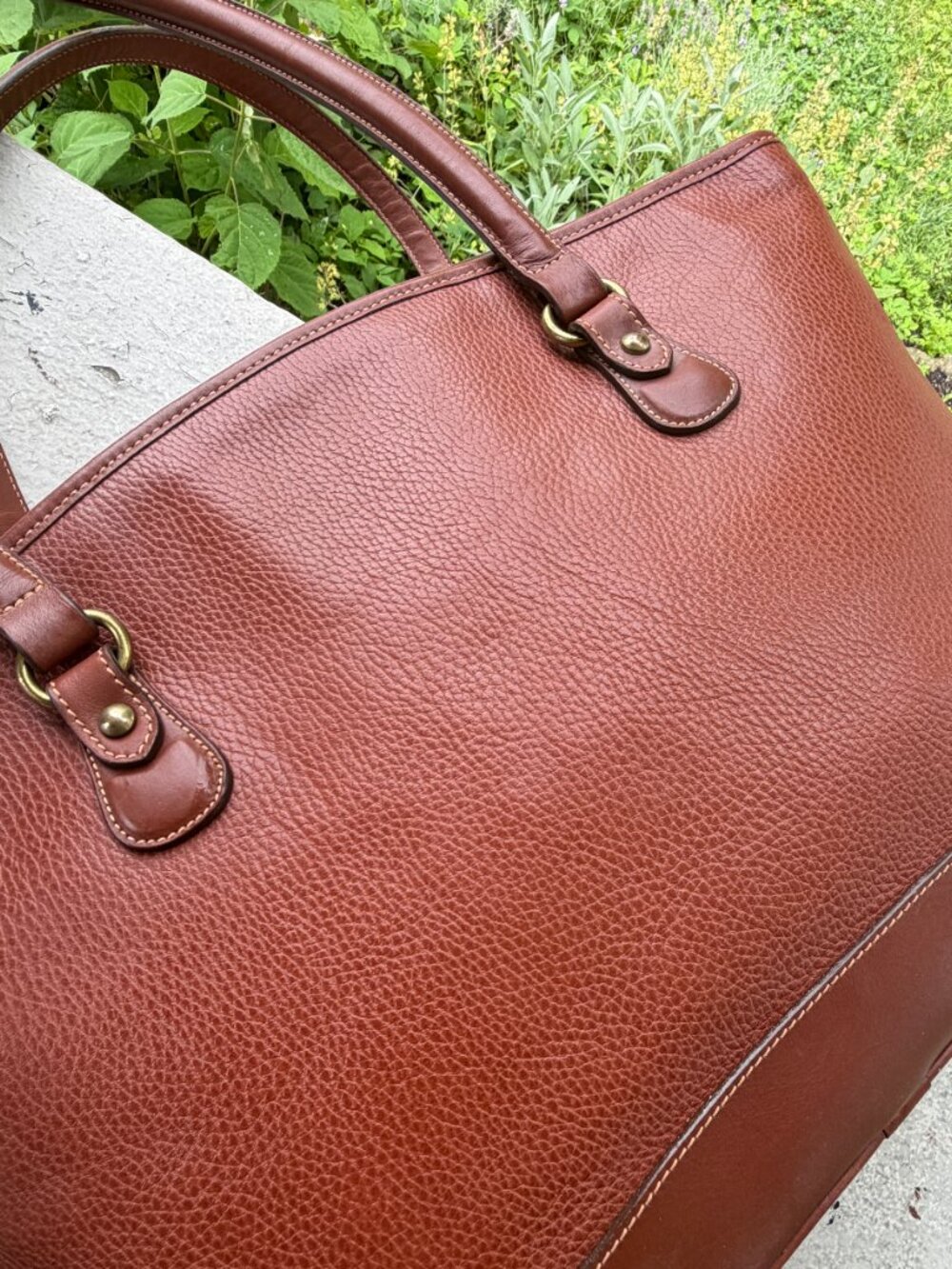 COACH Vintage Sheridan Wendell Large Domed British Tan Brief Shoulder Bag Rare - Picture 13 of 14
